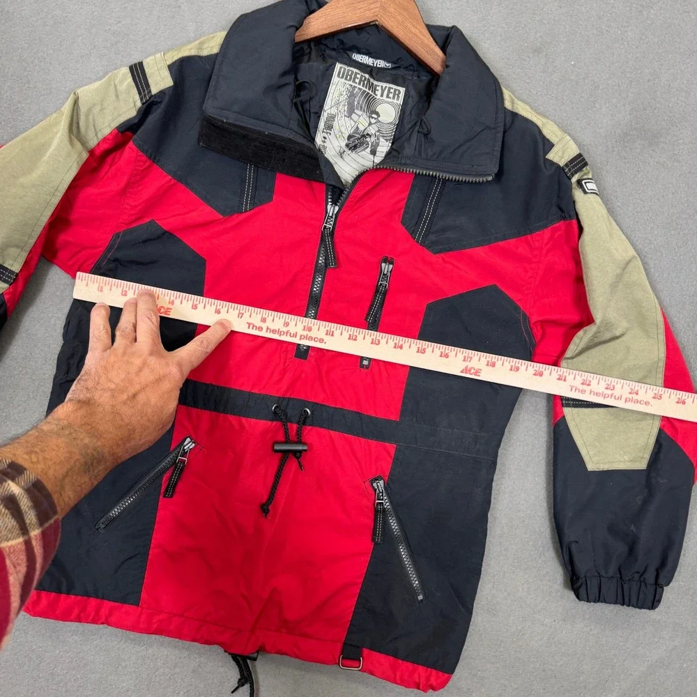 Obermeyer Vertigo Ski Jacket Juniors 12 Red Black Retro Insulated Winter Coat